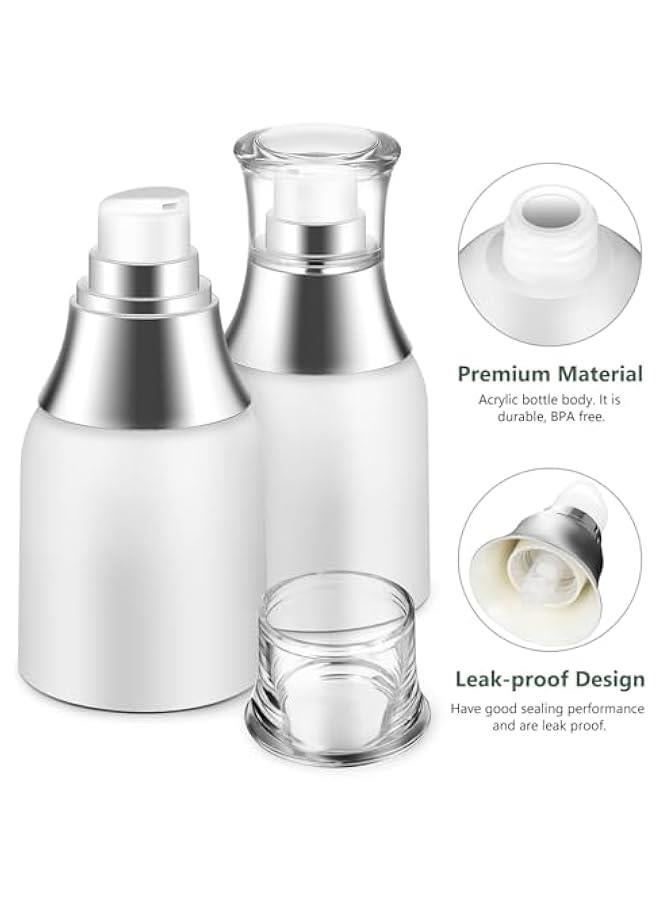 BWSJ Set of 3 Acrylic Airless Pump Vacuum Bottles for Thick Moisturizer and Skincare Creams 30ml Capacity for Travel or Home Use - Image 2