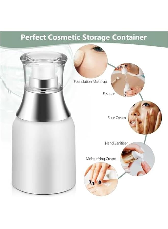 BWSJ Set of 3 Acrylic Airless Pump Vacuum Bottles for Thick Moisturizer and Skincare Creams 30ml Capacity for Travel or Home Use - Image 3