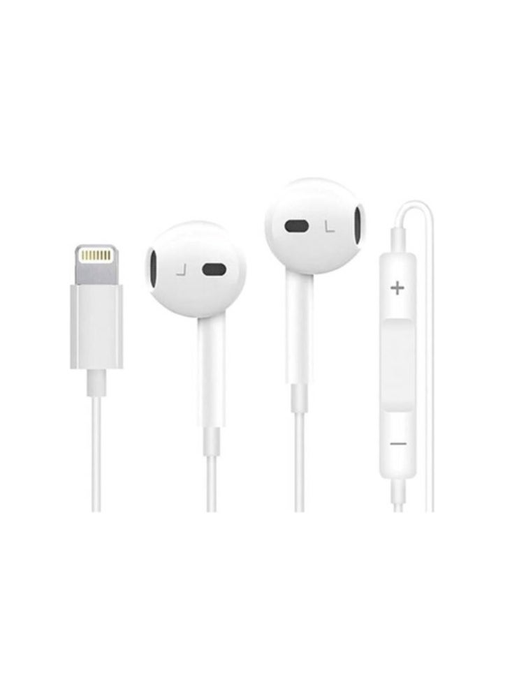 Generic - High Quality Wired Earphone for Apple iPhone White Compatible with iPhone 14/13/12/SE/11/XR/XS/X/7/7 Plus/8 - Image 1