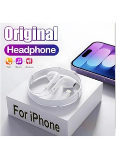 Generic High Quality Wired Earphone for Apple iPhone White Compatible with iPhone 14/13/12/SE/11/XR/XS/X/7/7 Plus/8  - Image 1