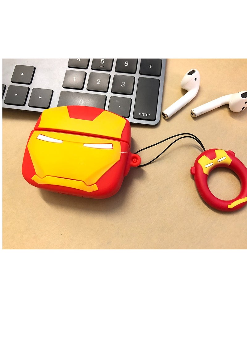 Compatible with AirPods 4 Case Soft Silicone Shockproof Cover for AirPods 4th Generation (2024), New 3D Cute Cartoon Creative Fun Case with Keychain Design - Image 2