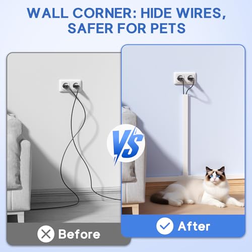 JOYUMY 315in Cord Hider Kit, Paintable Cable Raceway, Cord Covers for Wall Mount TV, TV Cable Hider Wall Kit, Wire Management, W 0.96in x H 0.57in, White - Image 3