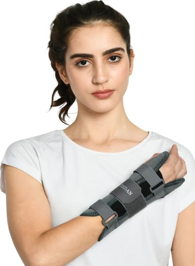 ZEDAN Adjustable Wrist & Forearm Splint | For Pain Relief, Forearm Fracture, Sprain Carpal Tunnel Splint Support | For Right & Left Hand | Wrist Brace Protector | For Men & Women | Universal (Grey) - Image 3