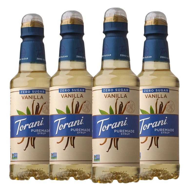 Torani Puremade Syrup, Vanilla, Zero Sugar, No Artificial Colors, Flavors or Preservatives, Kosher, Gluten Free & Non-GMO, 375ml, 12.7 Fluid Ounce (Pack of 4) - Image 5