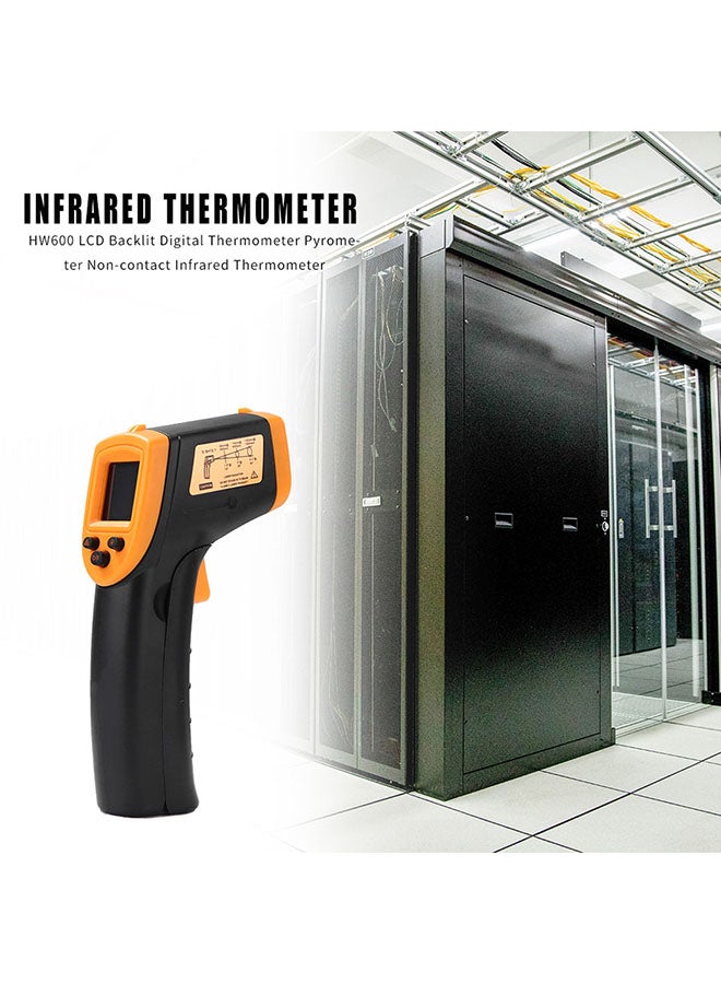 Non-contact Digital Infrared Thermometer Orange/Black 15x5x10centimeter - Image 4
