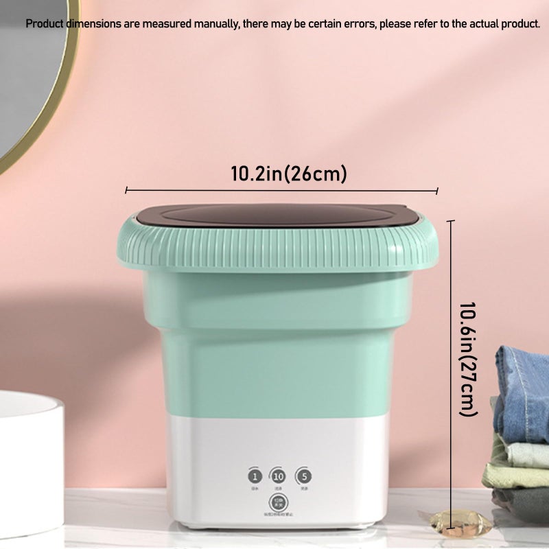 DELURA Foldable Washing Machine with Drain Basket Mini Portable Washing Machine, Portable Washer Machine-6L Capacity (Color : B) - Image 2