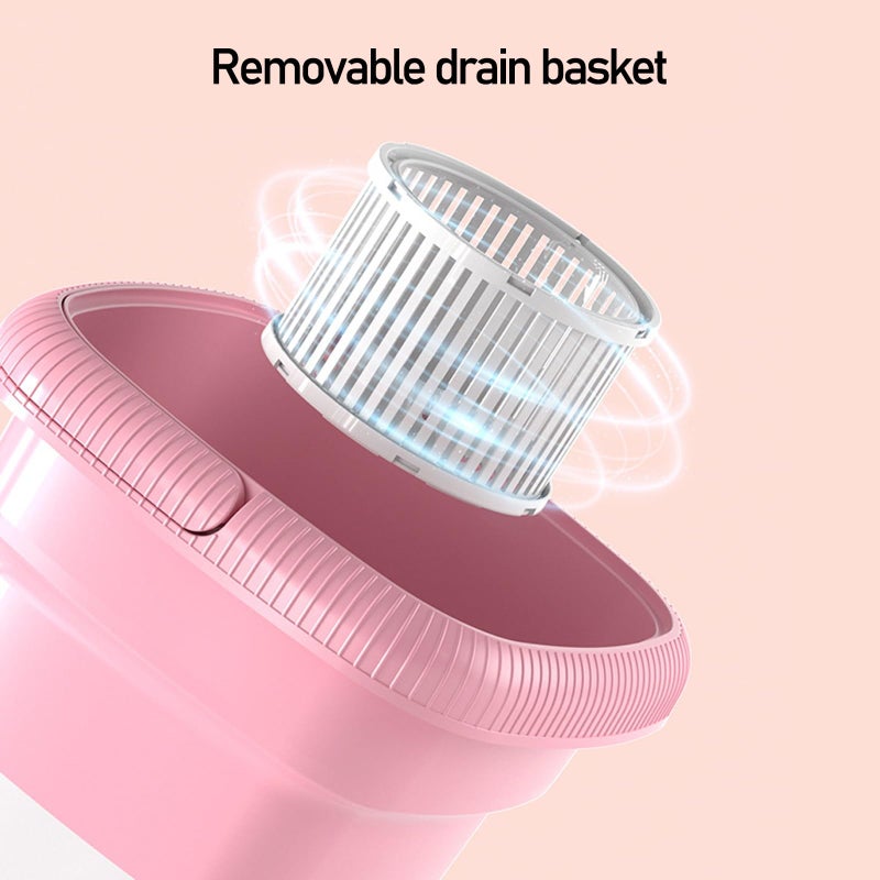 DELURA Foldable Washing Machine with Drain Basket Mini Portable Washing Machine, Portable Washer Machine-6L Capacity (Color : B) - Image 4
