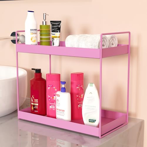 WonderStand NOVA (Pink) | 2-Tier Countertop Multipurpose Organizer|Tiered Shelf Storage Rack, Counter Top Organiser Storage Shelf for Home Kitchen and Bathroom - Image 2