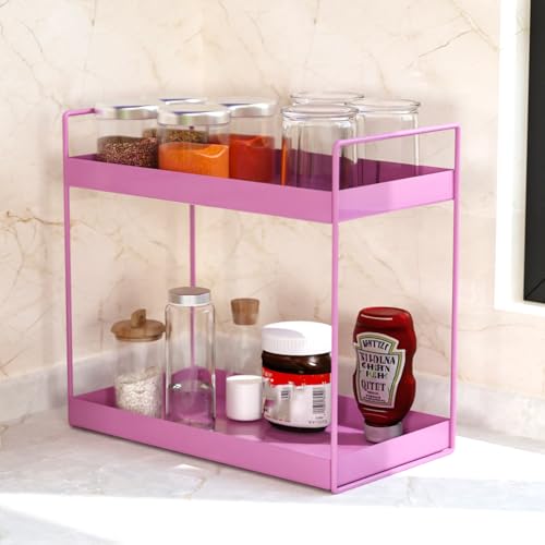 WonderStand NOVA (Pink) | 2-Tier Countertop Multipurpose Organizer|Tiered Shelf Storage Rack, Counter Top Organiser Storage Shelf for Home Kitchen and Bathroom - Image 1