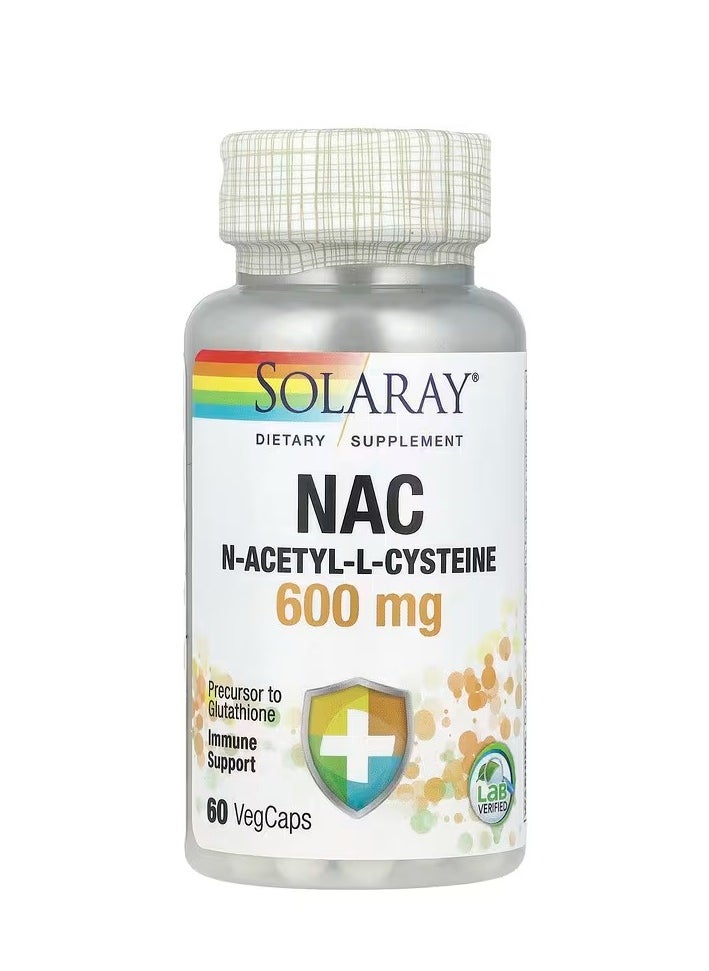 Solaray Nac 600Mg Antioxidant And Liver Detox Support 60 Vcaps  - Image 1