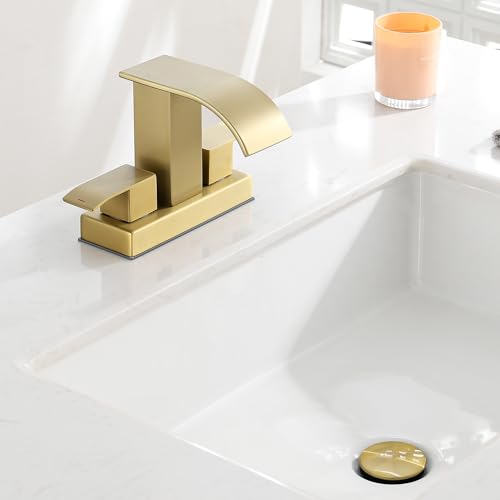 TIORIY Vessel Sink Drain Without Overflow, Plastic Bathroom Pop up Sink Drain Fit for 1 3/4 Inch Vessel Sink, Built-in Anti Clogging Sink Stopper, Brushed Gold - Image 4