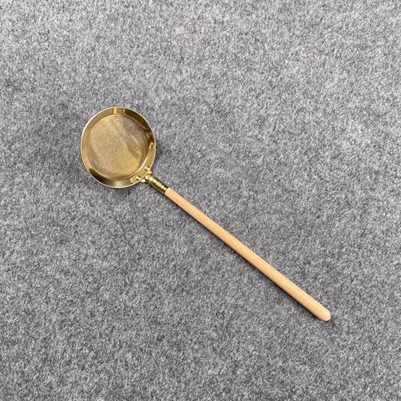 Stainless Steel Fine Mesh Skimmer With Wooden Handle For Hot Pot Cooking Oil Filter - Image 5