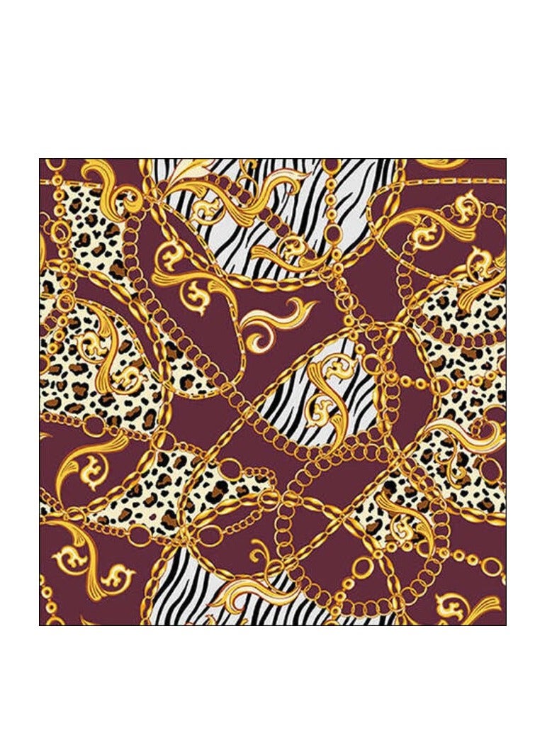 Ambiente Large Golden Pattern Berry Napkins