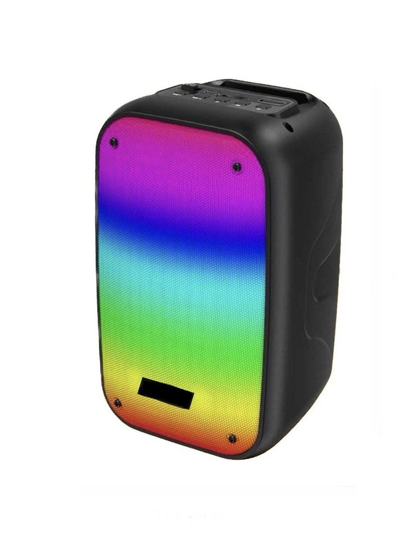 اكس بي مكبر صوت لاسلكي  باضاءة RGB، مكبر صوت لاسلكي بلاستيكي محمول للوسائط المتعددة مع اضاءة ملونة ومظهر انيق فعال 5.0 - Image 1