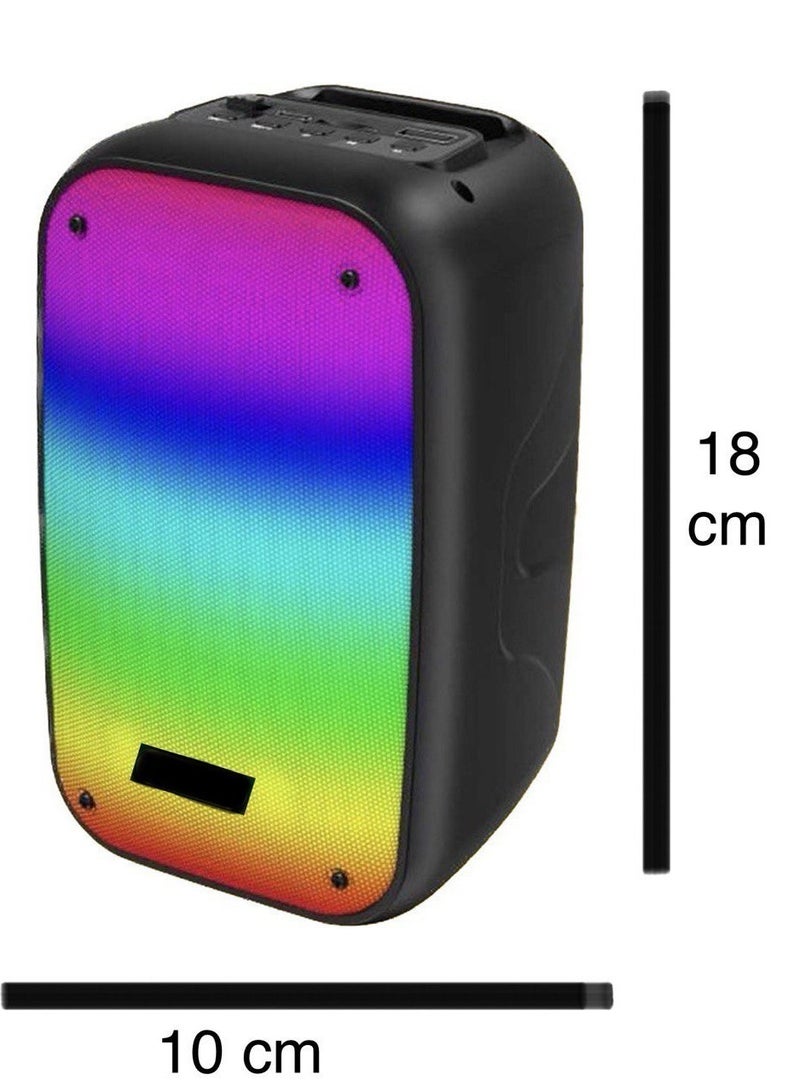 اكس بي مكبر صوت لاسلكي  باضاءة RGB، مكبر صوت لاسلكي بلاستيكي محمول للوسائط المتعددة مع اضاءة ملونة ومظهر انيق فعال 5.0 - Image 2