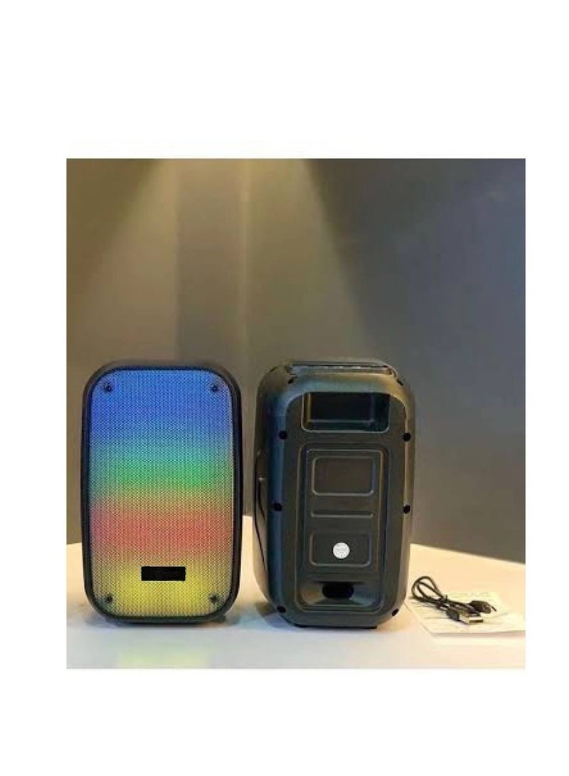 اكس بي مكبر صوت لاسلكي  باضاءة RGB، مكبر صوت لاسلكي بلاستيكي محمول للوسائط المتعددة مع اضاءة ملونة ومظهر انيق فعال 5.0 - Image 3