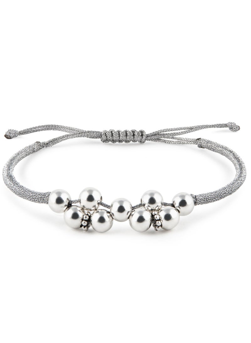 Minza ” Plata ” Pure 925 Sterling Silver, Handmade Bracelet for Women, Woven & Braided Bracelet, 3.200 grams of Silver, Jewelry for Casual & Special Occasion - Image 1