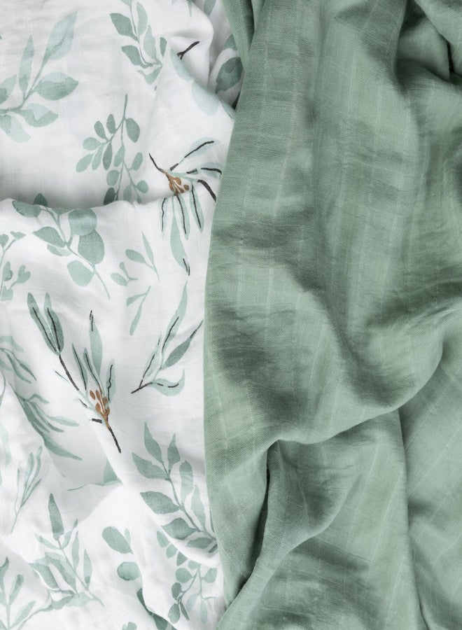 Pondering Pine Organic Muslin Fitted Crib Sheet - Organic Crib Sheet for Standard Crib and Toddler Mattresses, Soft and Breathable, Solid Sage Green, Boho Baby, 28”x52” - Image 4