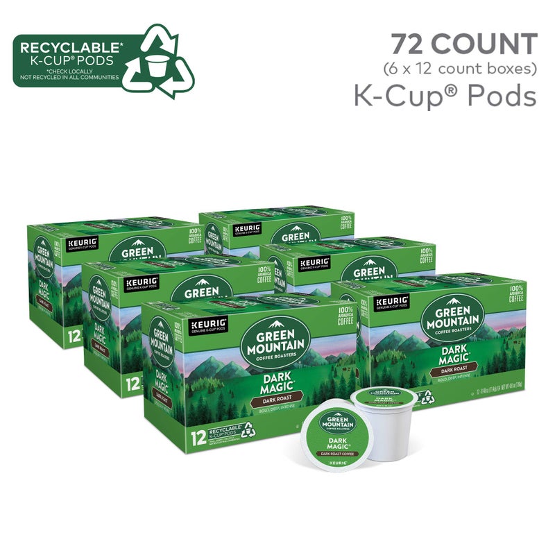 Green Mountain Coffee Roasters Dark Magic Keurig Single-Serve K-Cup Pods, Dark Roast Coffee, 72 Count - Image 3