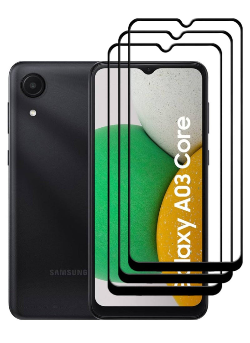ACLIX 3 Pieces Antistatic ESD Dustproof Premium Quality High Definition Tempered Glass Screen Protector Designed For Samsung Galaxy A03 Core - Image 1