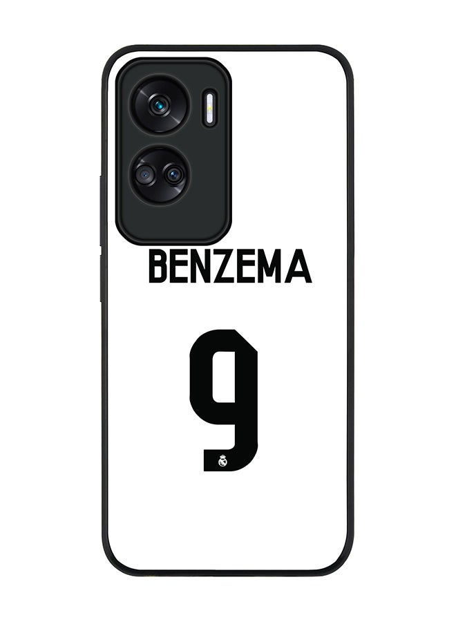 Stylizedd Rugged Black edge case for Honor 90 Lite  5G  Honor X50i 5G, Slim fit Soft Case Flexible Rubber Edges Anti Drop TPU Gel Thin Cover -  Benzema Real Jersey - Image 1