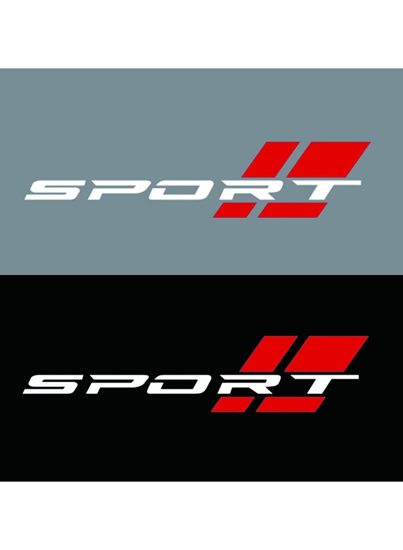 مؤسسة فكرة اليوم ملصق حروف رياضية، قطعتان مقاس 16 بوصة من الفينيل على جانب الشاحنة باللونين الأبيض والأحمر مناسب لسيارات فورد شيفروليه دودج نيسان تويوتا - Image 1