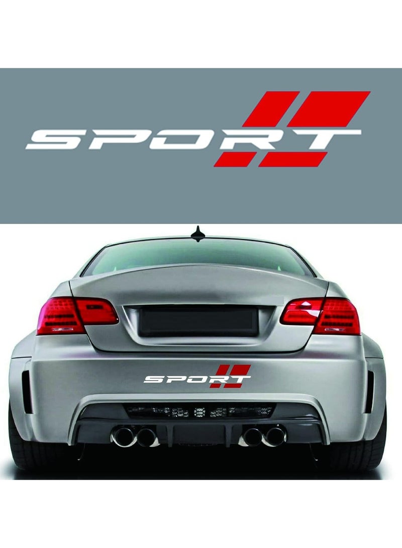 مؤسسة فكرة اليوم ملصق حروف رياضية، قطعتان مقاس 16 بوصة من الفينيل على جانب الشاحنة باللونين الأبيض والأحمر مناسب لسيارات فورد شيفروليه دودج نيسان تويوتا - Image 4