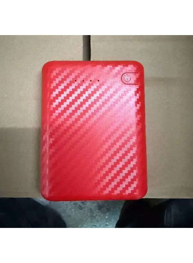 بنك طاقة محمول أحمر 2 قطعة مع 4 حجرات لبطاريات 18650 وشحن USB سريع للاستخدام في الهواء الطلق - Image 1