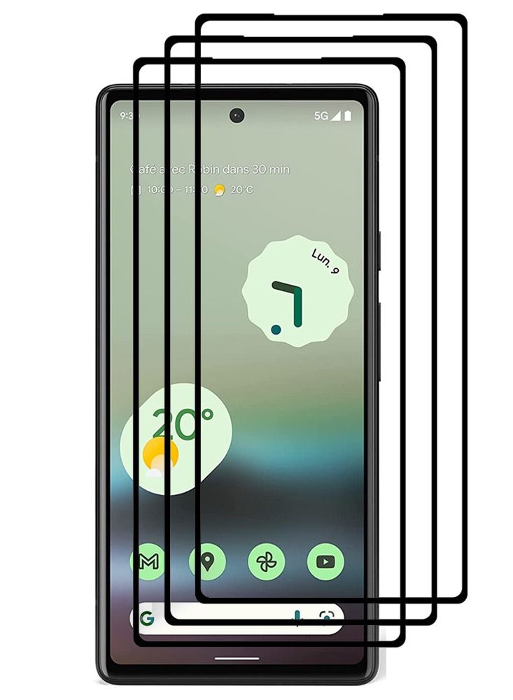 CATANES 3 Pack Google Pixel 7a Tempered Glass Screen Protector Full Glue Back - Image 2