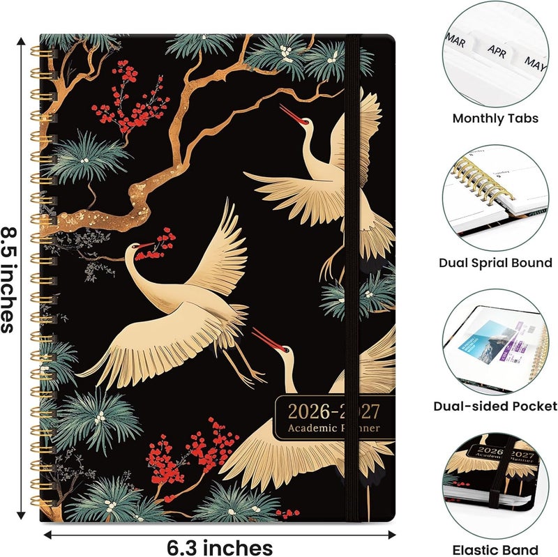 ZOTIA Planner 2026-2027, Monthly and Weekly Academic Planner July 2026 - June 2027, Hardcover Student Teacher Planning Agenda Calendar Book with Tabs, Perfect for Office School Supplies, A5 (6.3" x 8.5 - Image 4