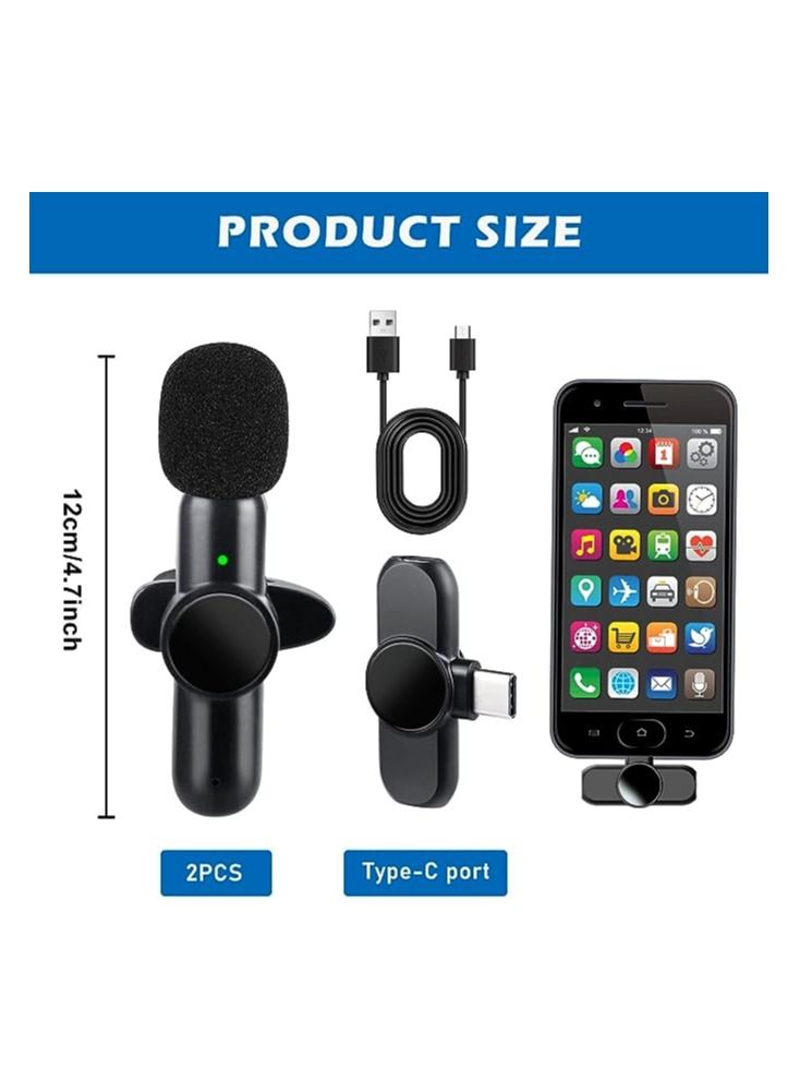 2.4G Wireless Lavalier Microphone Noise Cancelling Audio Video Recording for iPhone/iPad/Android/Xiaomi/Samsung Live Game Mic - Image 4