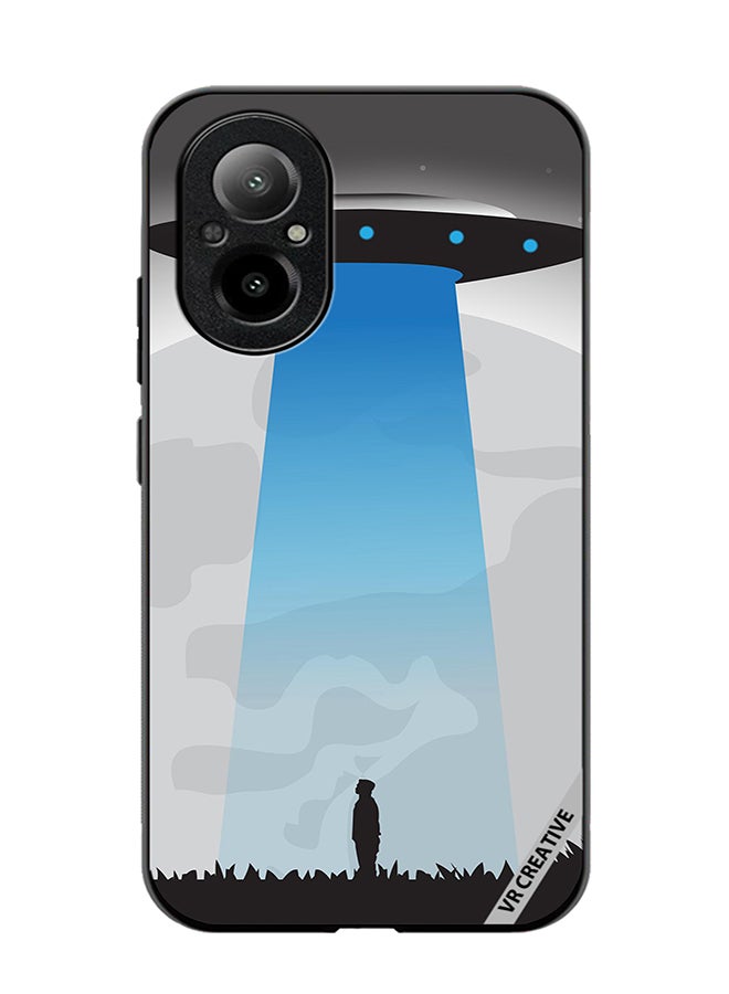 VR CREATIVE Protective Case Cover For Realme C67 4G Ufo Sighting In Full Moon Design Multicolour - Image 1