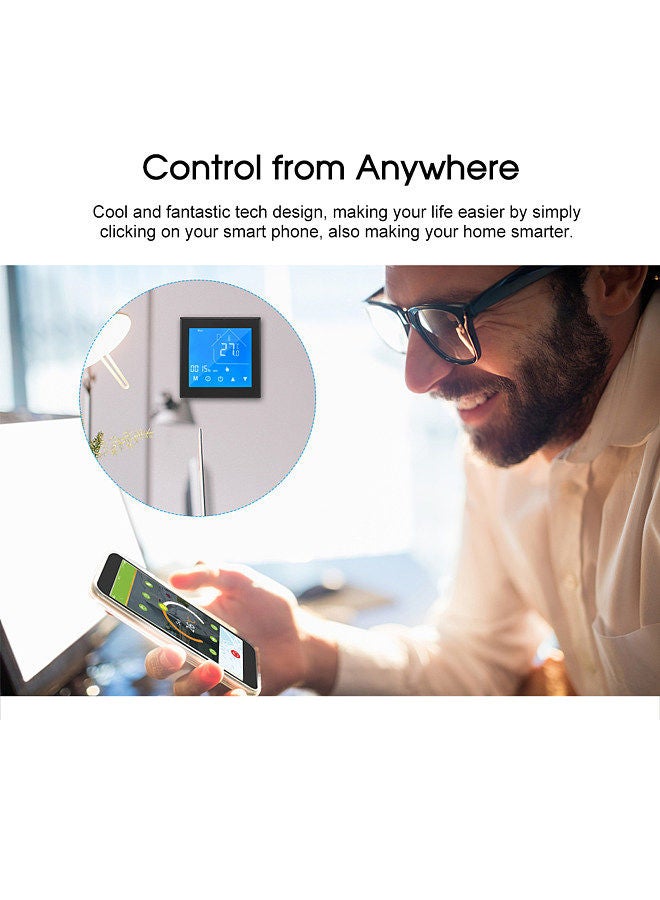 Tuya Zigbee Smart Thermostat Temperature Controller LCD Display Week Programmable for Water Heating Tuya APP Control Compatible with Alexa Google Home
