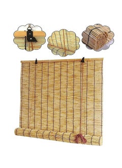 Hometaste Premium Bamboo Roll-Up Window Blinds Sun Shade, Privacy Screen, Anti-Uv, Light Filtering, Easy Installation For Indoor/Outdoor Use (Small_ 100X200Cm)
