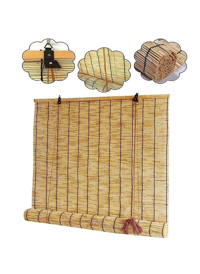 HOME TASTE - Hometaste Premium Bamboo Roll-Up Window Blinds Sun Shade, Privacy Screen, Anti-Uv, Light Filtering, Easy Installation For Indoor/Outdoor Use (Small_ 100X200Cm) - Image 1