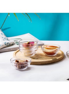 CASAQUA CASAQUA Mini Glass Bowls Dipping Sauce Cups Soy Sauce Tiny Bowl Pinch Bowls Mini for Cooking Dipping Mis En Place Bowls Stackable Glass Bowl Prep Glass Pack of 12  - Image 3