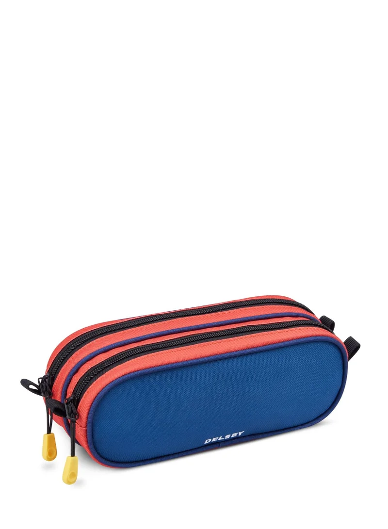 DELSEY Paris BTS 2023 Top Zip Opening Pencil Case 2 Compartment Blue 00338917302
