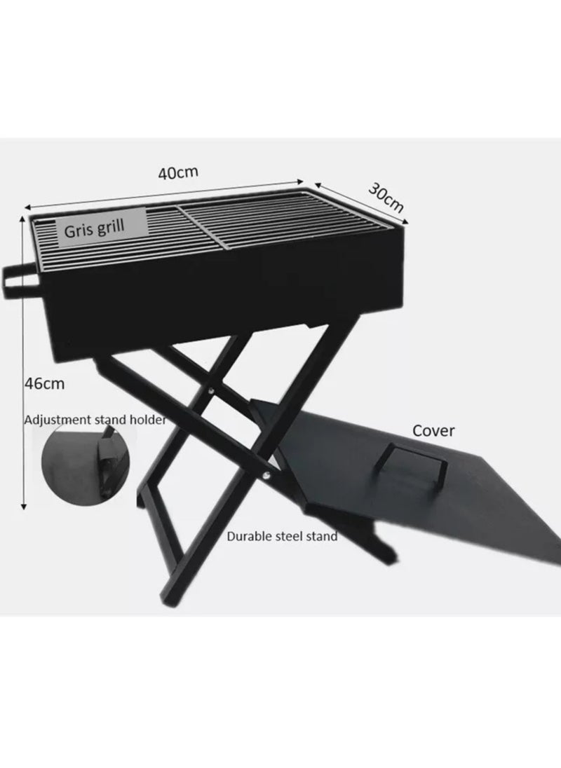 Portable Grill Camping Barbecue X-Shape Grilling BBQ Charcoal