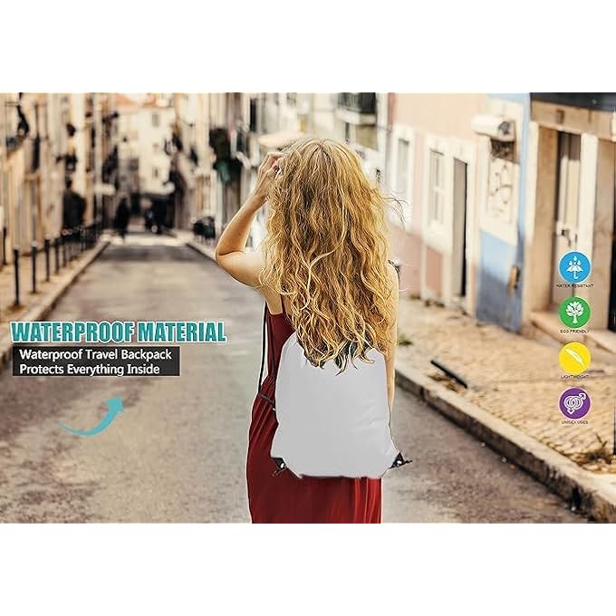 rayihni Unisex Drawstring Gym Bags String Swimming Bag Trainer Bags Personalised Drawstring Bag Suitable for Sports School Kids PE Gym Travel Swimming and Various Activities 2 Grey - Image 4