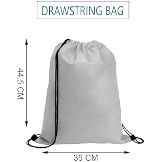 rayihni Unisex Drawstring Gym Bags String Swimming Bag Trainer Bags Personalised Drawstring Bag Suitable for Sports School Kids PE Gym Travel Swimming and Various Activities 2 Grey - Image 5