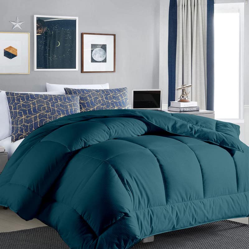 Razzai MammaYo Down Alternative Soft Quilted 300 GSM All Weather Comforter (90" x 100" Inches/228cm x 254cm) - Double Bed Comforters|Teal, Microfiber - Image 2