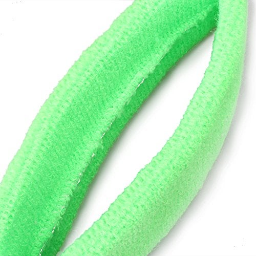 Mallofusa ? 10 PCS Cotton Sports Basketball Headband/Sweatband Head Sweat Band/Brace Gift Party Outdoor Activities (Light Green) - Image 3
