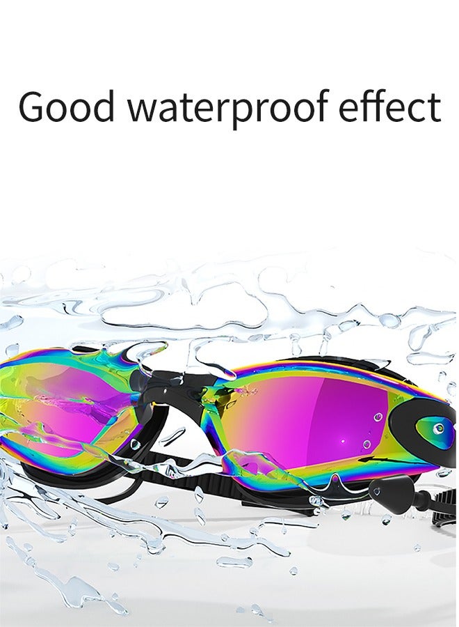 Anti-fog goggles swimming goggles set with swimming cap nose clip earplugs for teenagers men and women anti-polarization anti-leakage - Image 3