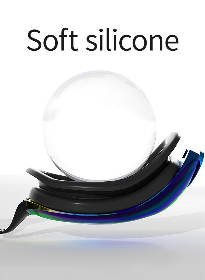 Anti-fog goggles swimming goggles set with swimming cap nose clip earplugs for teenagers men and women anti-polarization anti-leakage - Image 2