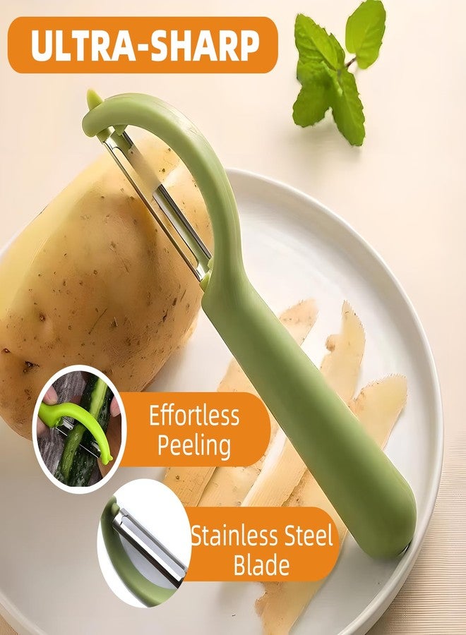 Trez Treamer 6-Pack Vegetable Peeler for Kitchen，Y Peeler Stainless Steel Potato Peeler Set for Apple Veggie Carrot Fruit Zucchini Cucumber Safe Peelers Bulk with Non-Slip Handle (P) - Image 2