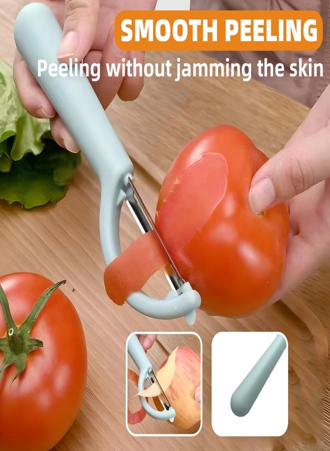 Trez Treamer 6-Pack Vegetable Peeler for Kitchen，Y Peeler Stainless Steel Potato Peeler Set for Apple Veggie Carrot Fruit Zucchini Cucumber Safe Peelers Bulk with Non-Slip Handle (P) - Image 3