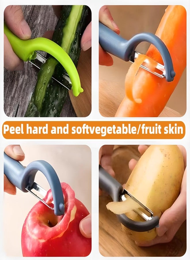 Trez Treamer 6-Pack Vegetable Peeler for Kitchen，Y Peeler Stainless Steel Potato Peeler Set for Apple Veggie Carrot Fruit Zucchini Cucumber Safe Peelers Bulk with Non-Slip Handle (P) - Image 5