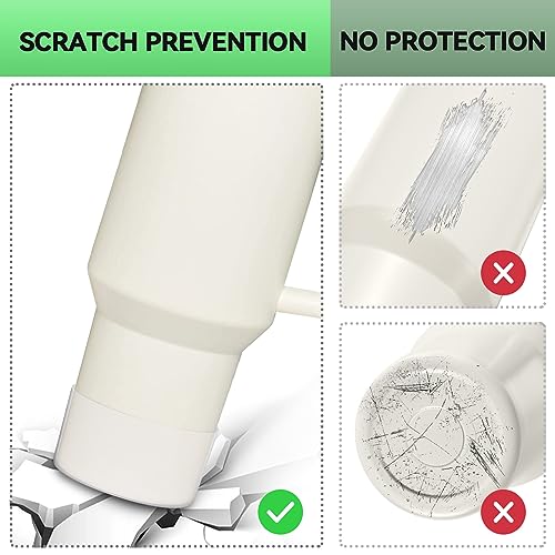 PICcircuit 2PCS for Stanley Boot, Silicone Bottom for Quencher Adventure 40oz 30oz IceFlow 20oz 30oz Bottle&for Hydroflask Tumbler 12-24oz for Stanley Cup Accessories Avoid Scratches&Noise - Image 4
