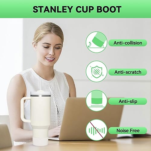 PICcircuit 2PCS for Stanley Boot, Silicone Bottom for Quencher Adventure 40oz 30oz IceFlow 20oz 30oz Bottle&for Hydroflask Tumbler 12-24oz for Stanley Cup Accessories Avoid Scratches&Noise - Image 5