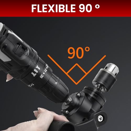 Serplex® Right Angle Drill Attachment for Impact Screwdriver Drill Adapter, Clamping Range of 1.5mm~10mm Corner Drills Converter 90°C Angle Screw Adapter for Power Drills Tool, Impact Screwdriver - Image 3